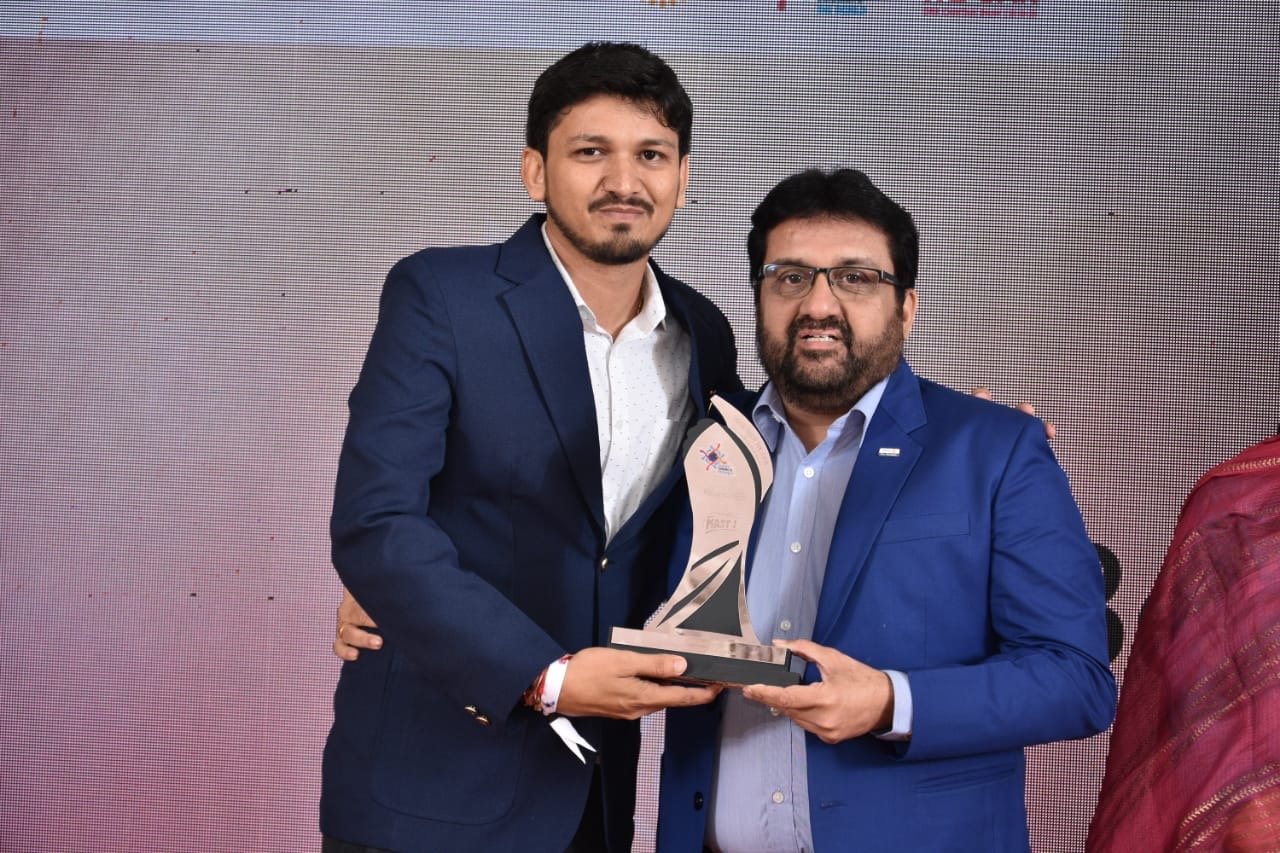 Chintan Shah with PDG Anish Shah at Rotaract District 3060 awards