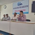 Chintan Shah addressing audience at UIA Umargam Industries Asscoiation